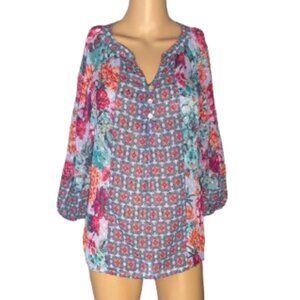 Fig & Flower Multicolor Elastic Wrist Top Women's PM